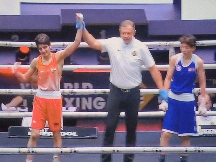 Rohtak Meenakshi Hooda World Boxing Championship Pramod Kumar Indian Boxing Association Haryana | Rohtak’s Meenakshi reached the world boxing final: defeated Mongolia boxer 5-0, posted in Indian border police, medal fixed – Rohtak News